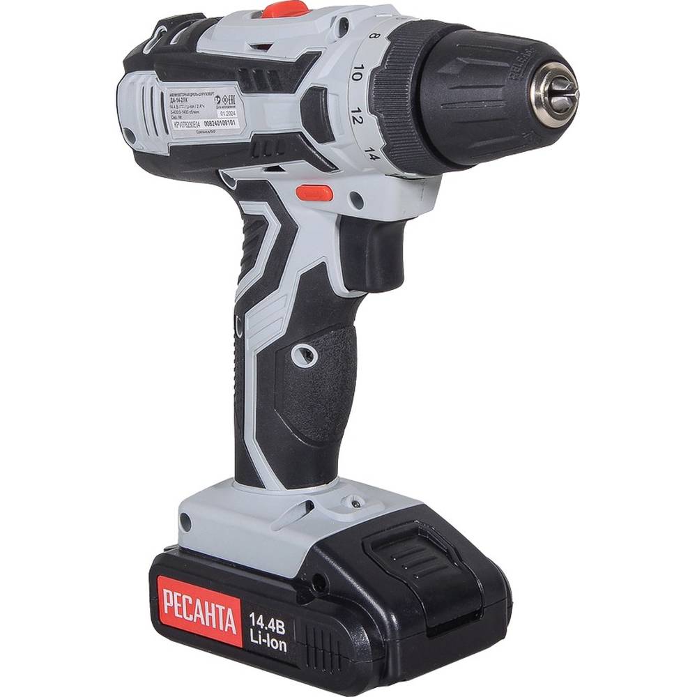 Дрель-шуруповерт аккумуляторная ДА-14-2ЛК Ресанта
