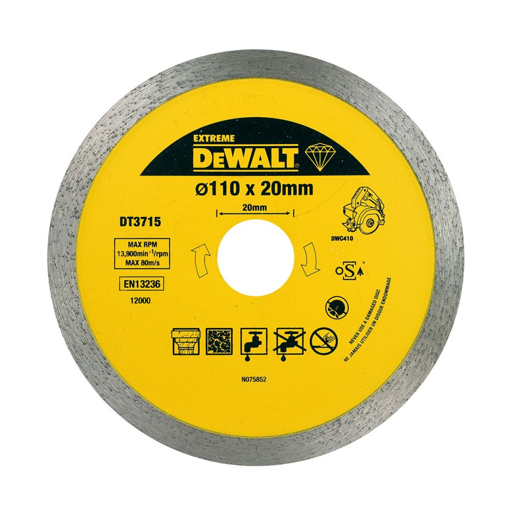 Круг алмазный DeWalt ф110 керамика DT3715