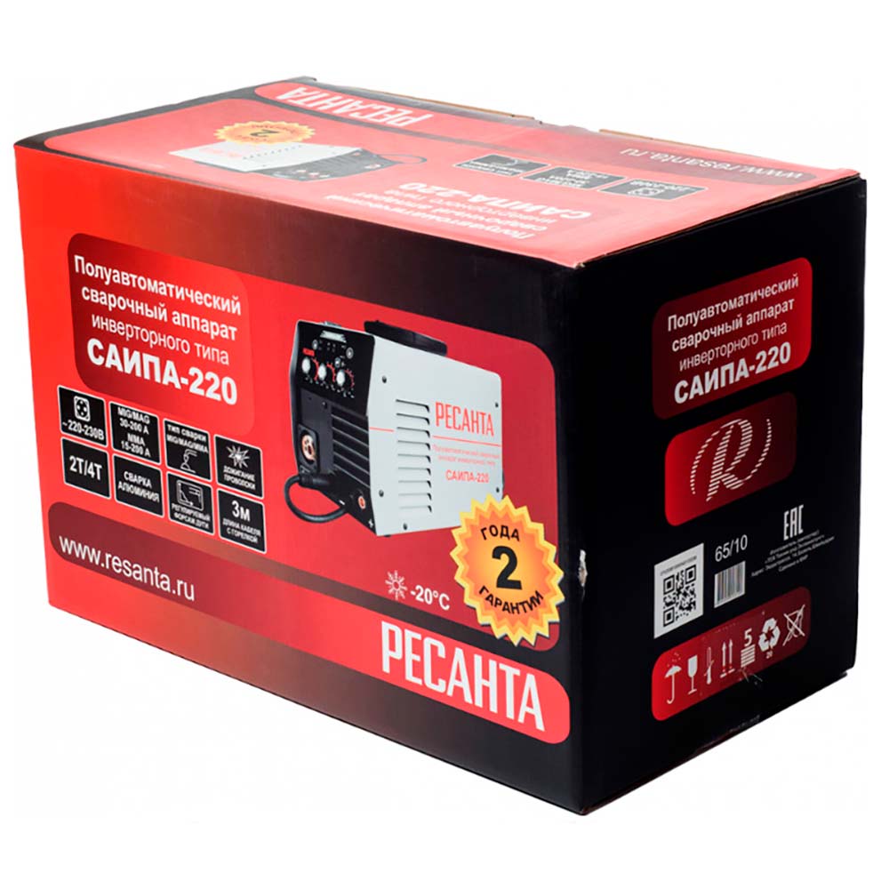 Аппарат сварочный полуавтомат Ресанта САИПА-220 (MIG/MAG)