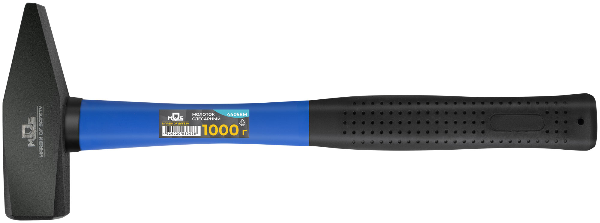 Молоток, стеклопластиковая ручка 1000 гр. MOS 44058М