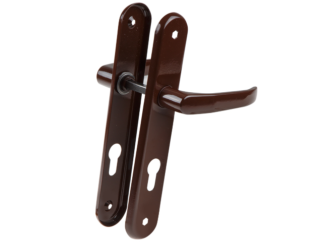 Ручка дверная LENOX 72WB на длинной планке (коричневый)