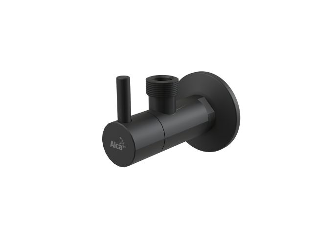 Угловой вентиль с фильтром 1/2"х1/2", черный-мат, Alcaplast (ARV003-BLACK)