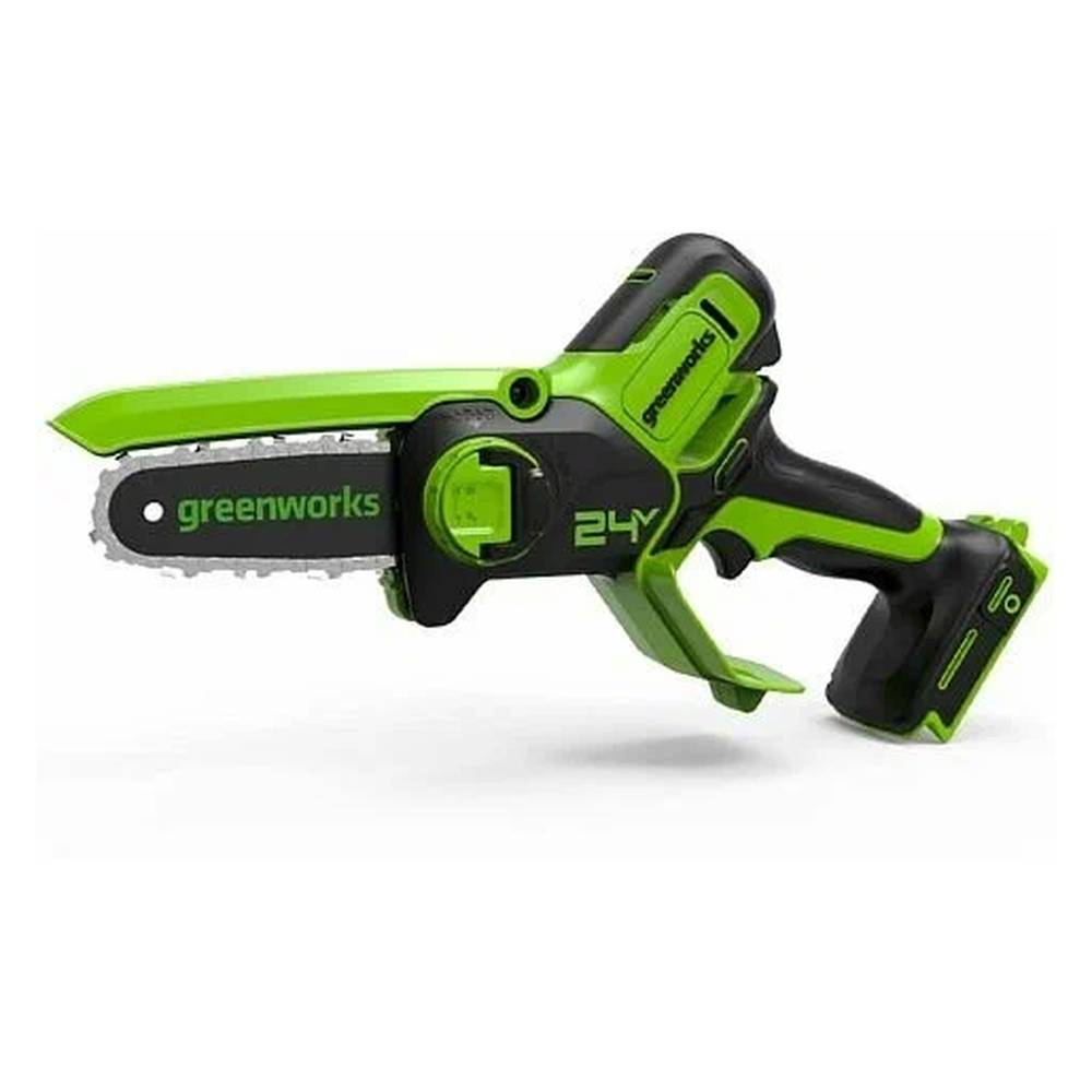 Пила цепная аккумуляторная Greenworks G24MCS10 (мини) (АКБ 2Ач и ЗУ)