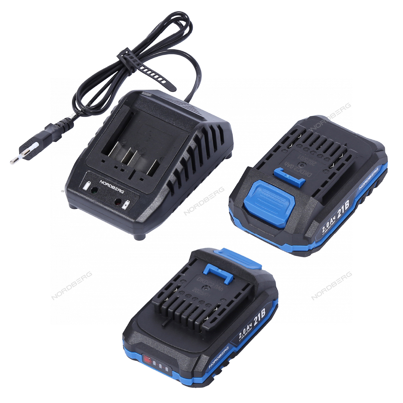 Шуруповерт аккумуляторный макс.диам. сверла 13 мм, 21 В, 70 Нм с 2 аккумуляторами и зарядным уст-вом NORDBERG NE106K