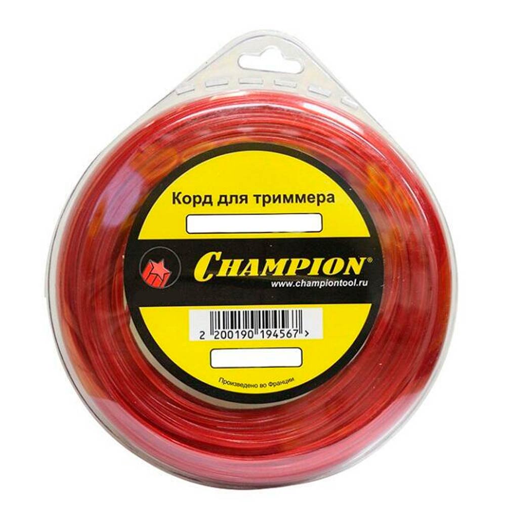 Леска для триммера CHAMPION Spiral Pro 2,0мм/15м (звезда) (C5039)
