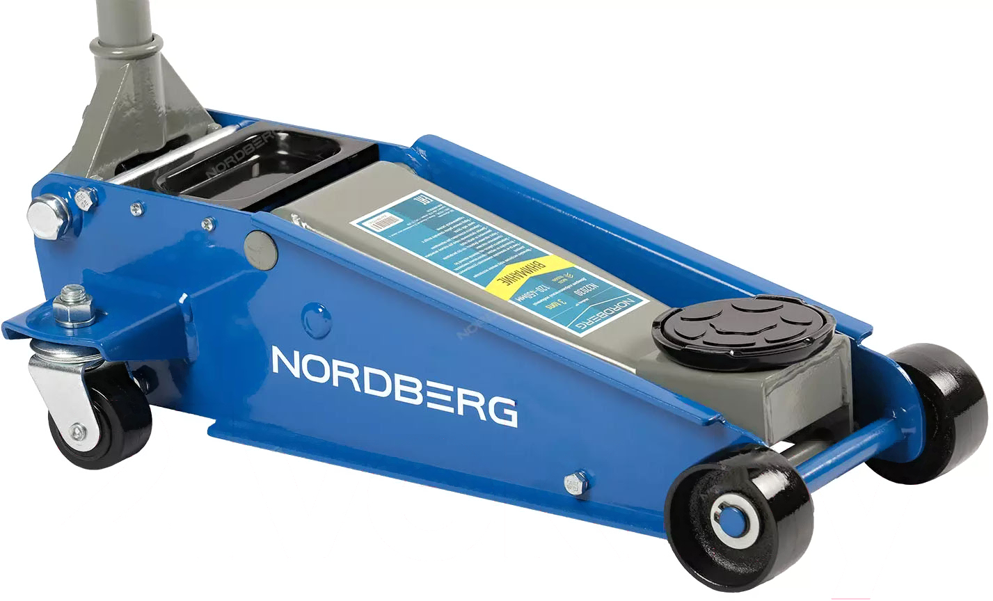 Домкрат подкатной 3 т с резиновой насадкой, быстрый подъем NORDBERG N32030