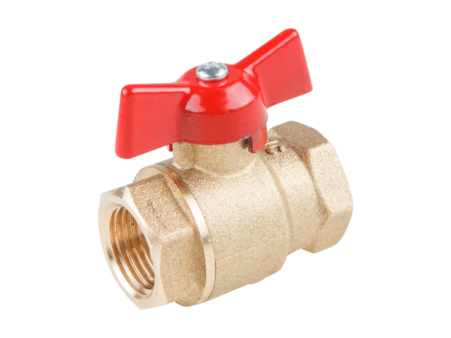 Кран шаровый 3/4" вн.-вн. бабочка PN1,6 МПа, 11Б27п5, Цветлит (ЦРБ0040)