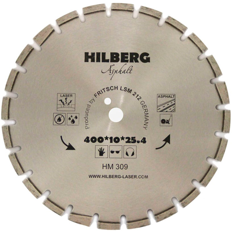 Диск алмазный Hilberg 400*25,4 Hard Materials Лазер асфальт HM309
