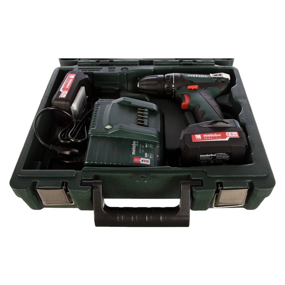 Шуруповерт аккумуляторный Metabo BS 14.4 + набором оснастки