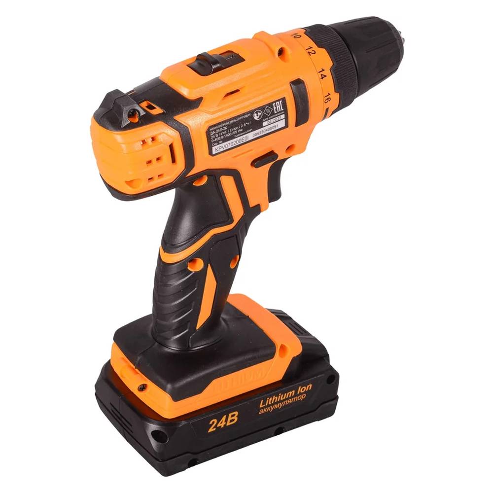 Шуруповерт аккумуляторный Вихрь ДА-24Л-2к (2,0 А/ч)