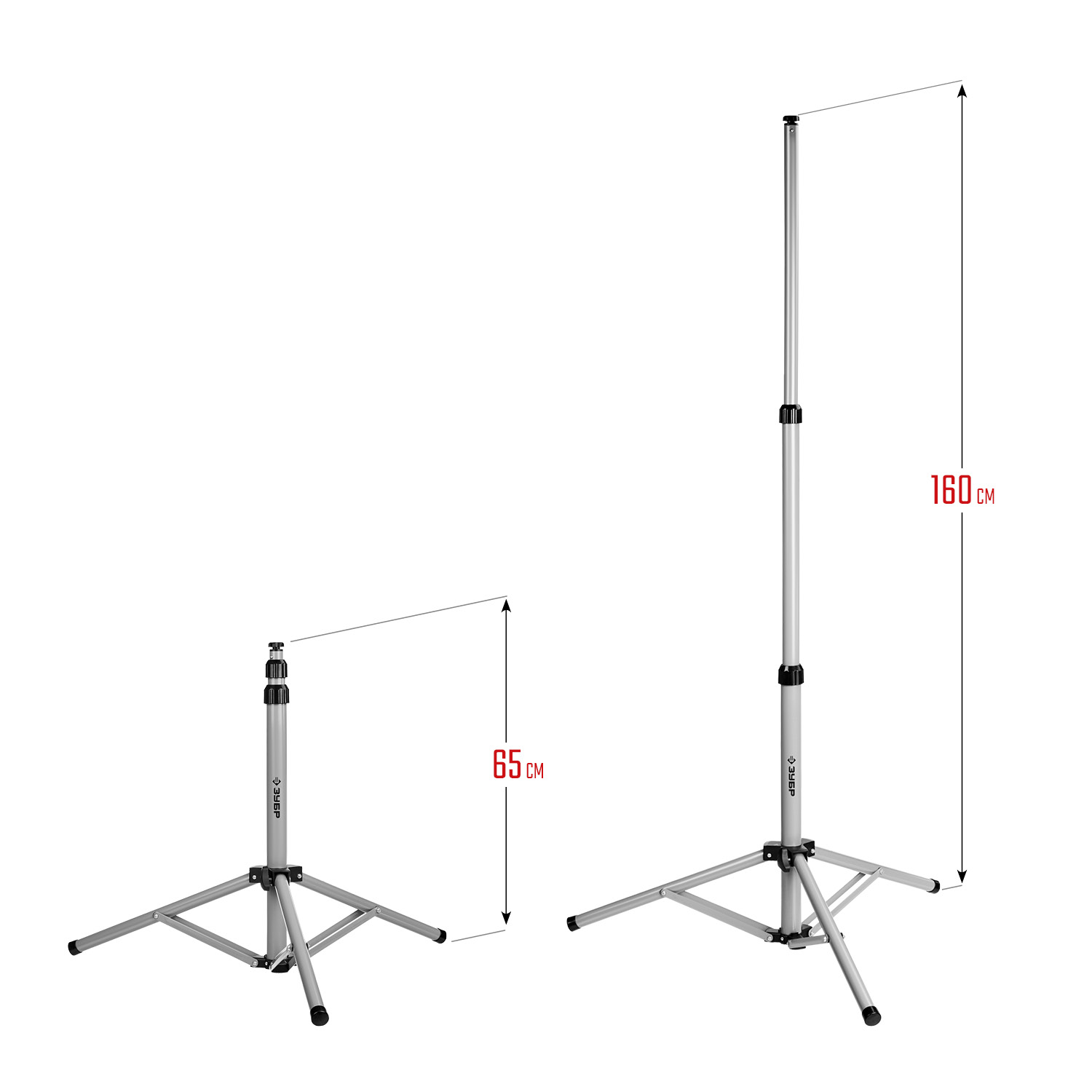 ЗУБР 1.6 м, телескопический штатив для прожектора, Профессионал (56930)