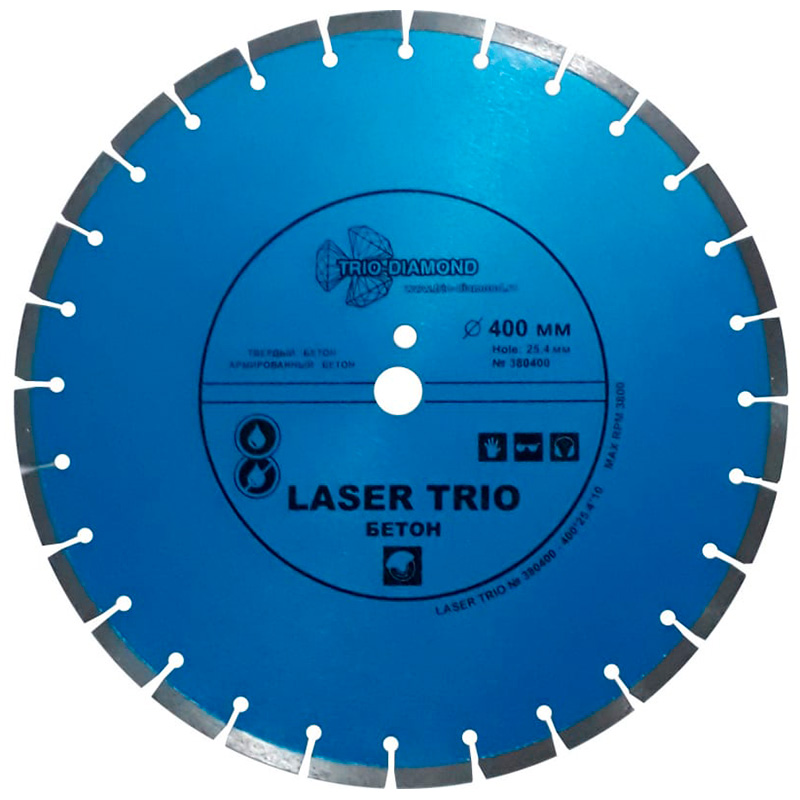 Диск алмазный Trio-Diamond 400*25,4 Trio Diamond Лазер бетон 380400