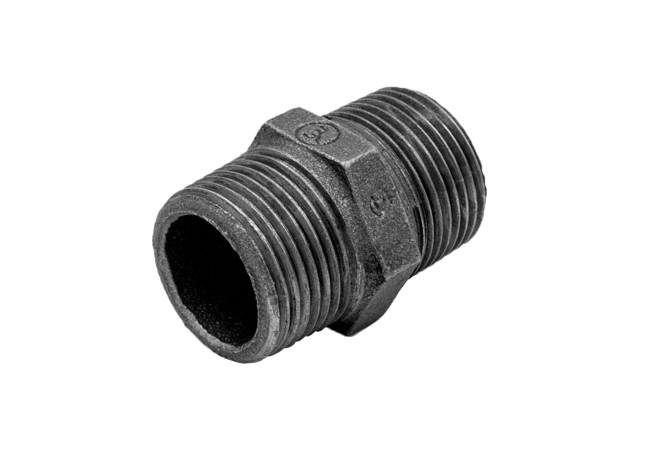 Ниппель 1/2" нар.-нар. чугун черн., AV Engineering