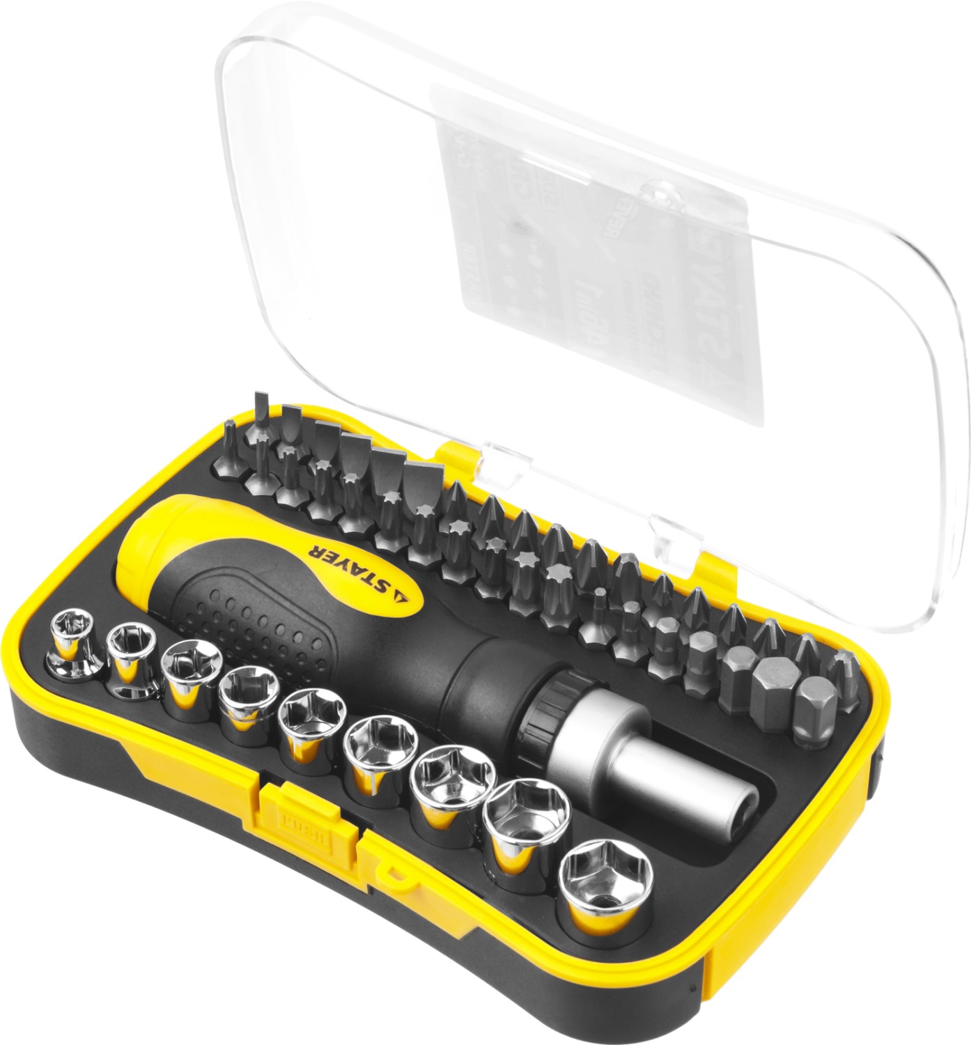 STAYER Compact-46, 46 предм., реверсивная отвертка с насадками (25084-H46)