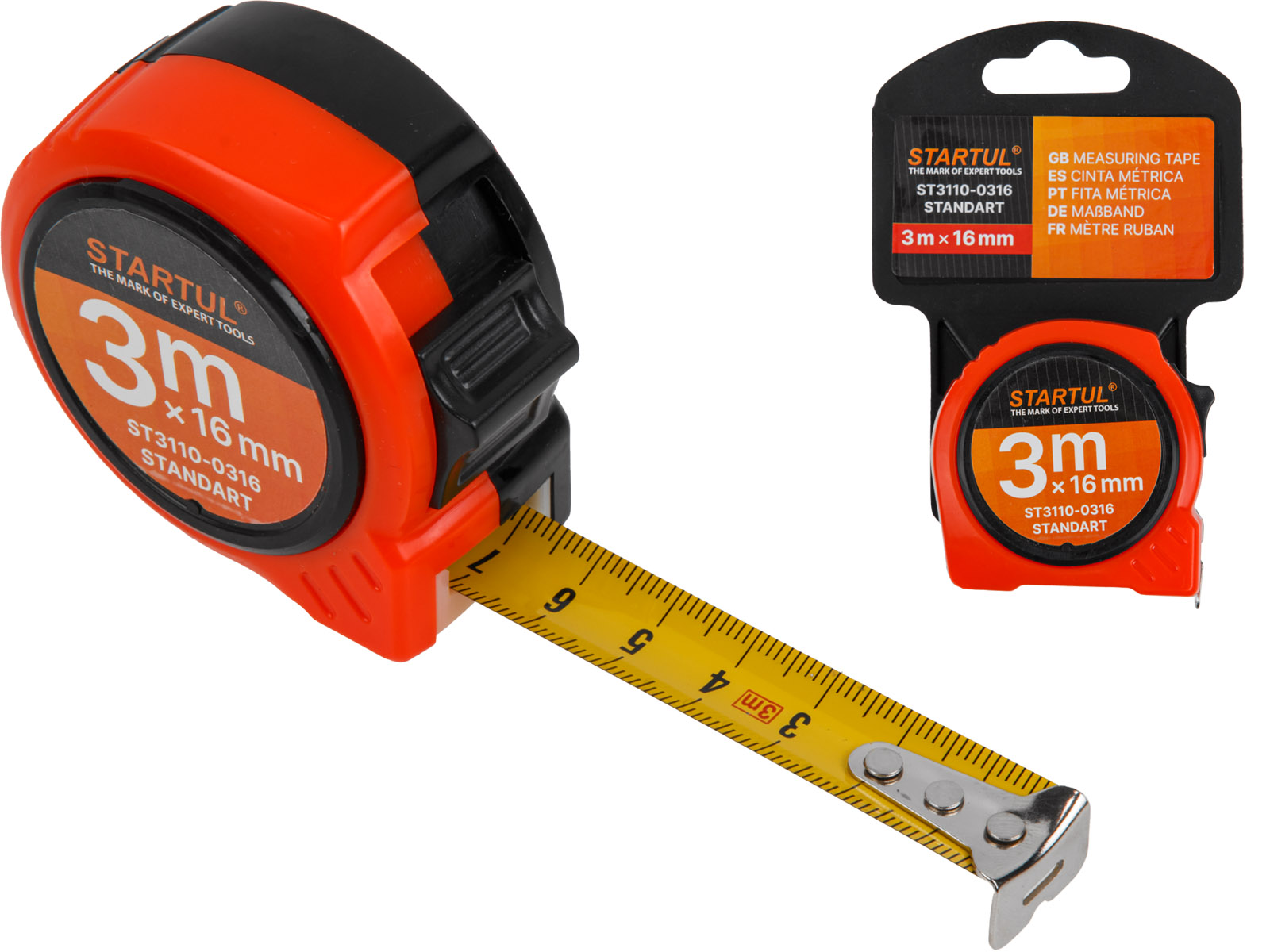 Рулетка 3м/16мм STARTUL STANDART (ST3110-0316)