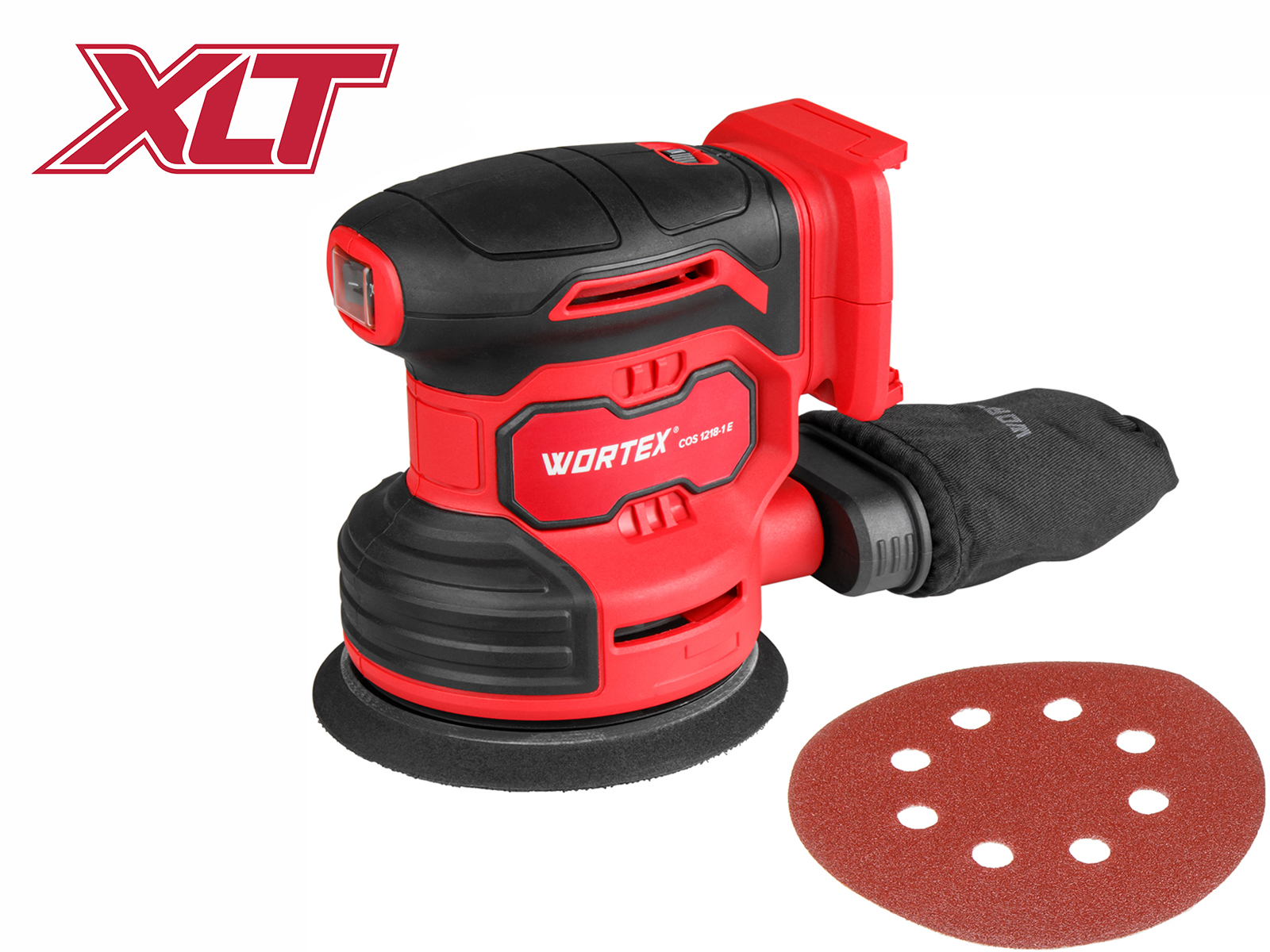 Аккум. эксцентриковая шлифмашина WORTEX COS 1218-1 E в кор. ALL1 SOLO 18В, 125 мм, 6000-13000 об/мин
