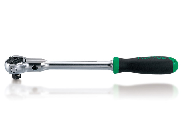 Трещотка 3/8" 72зуб. 240мм поворотная головка TOPTUL (CJLN1224)