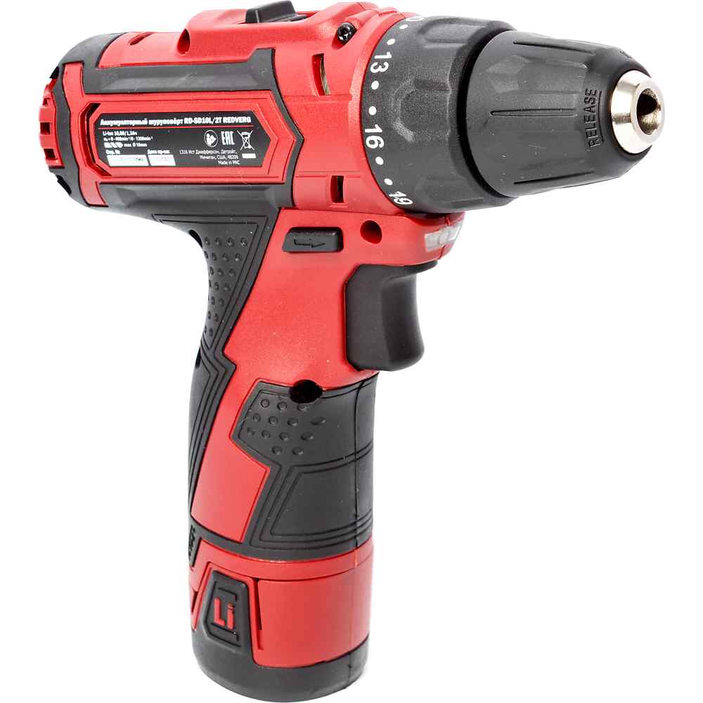 Шуруповерт аккумуляторный REDVERG RD-SD10L/2T