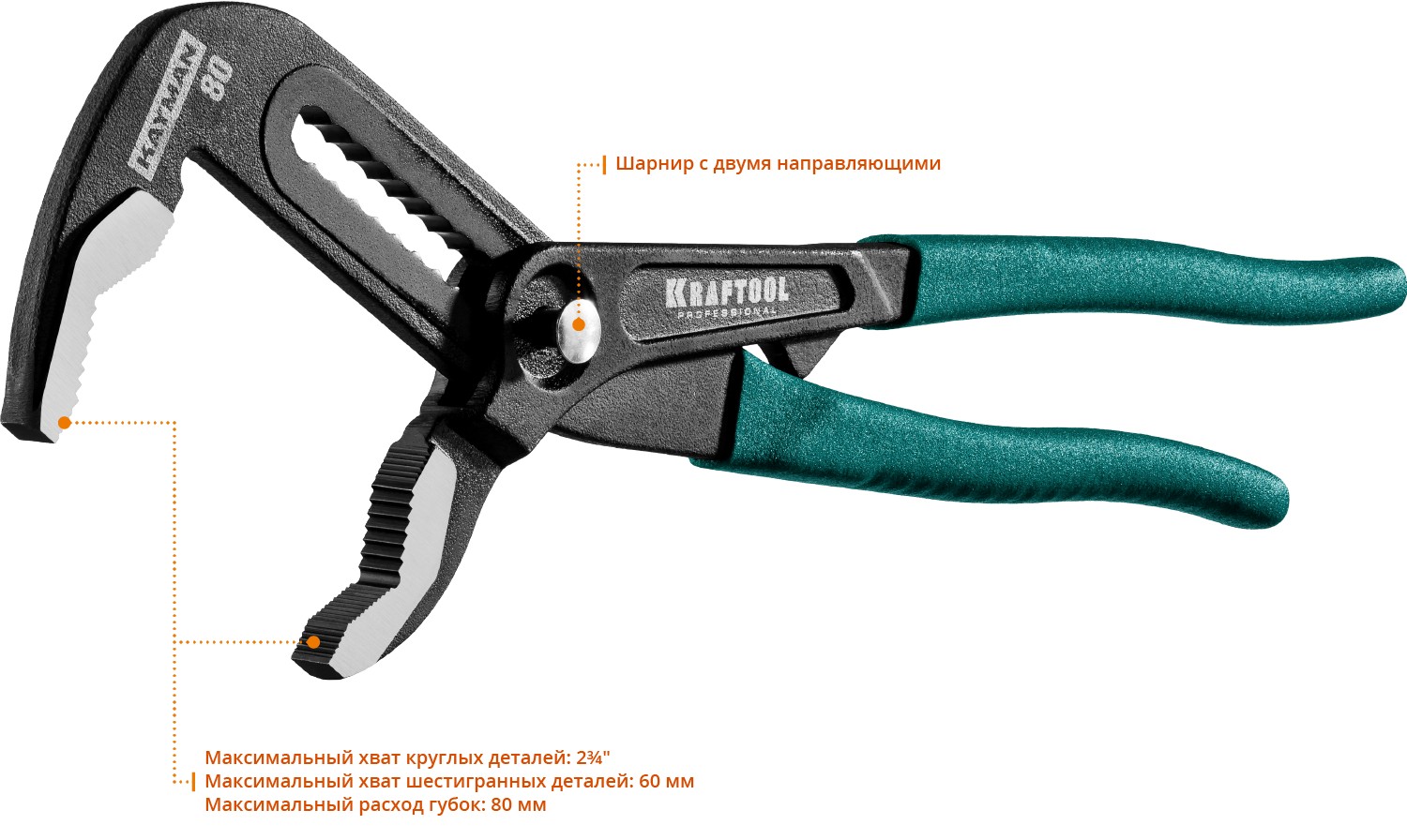 KRAFTOOL KAYMAN, 300 мм, переставные клещи (22353-30)