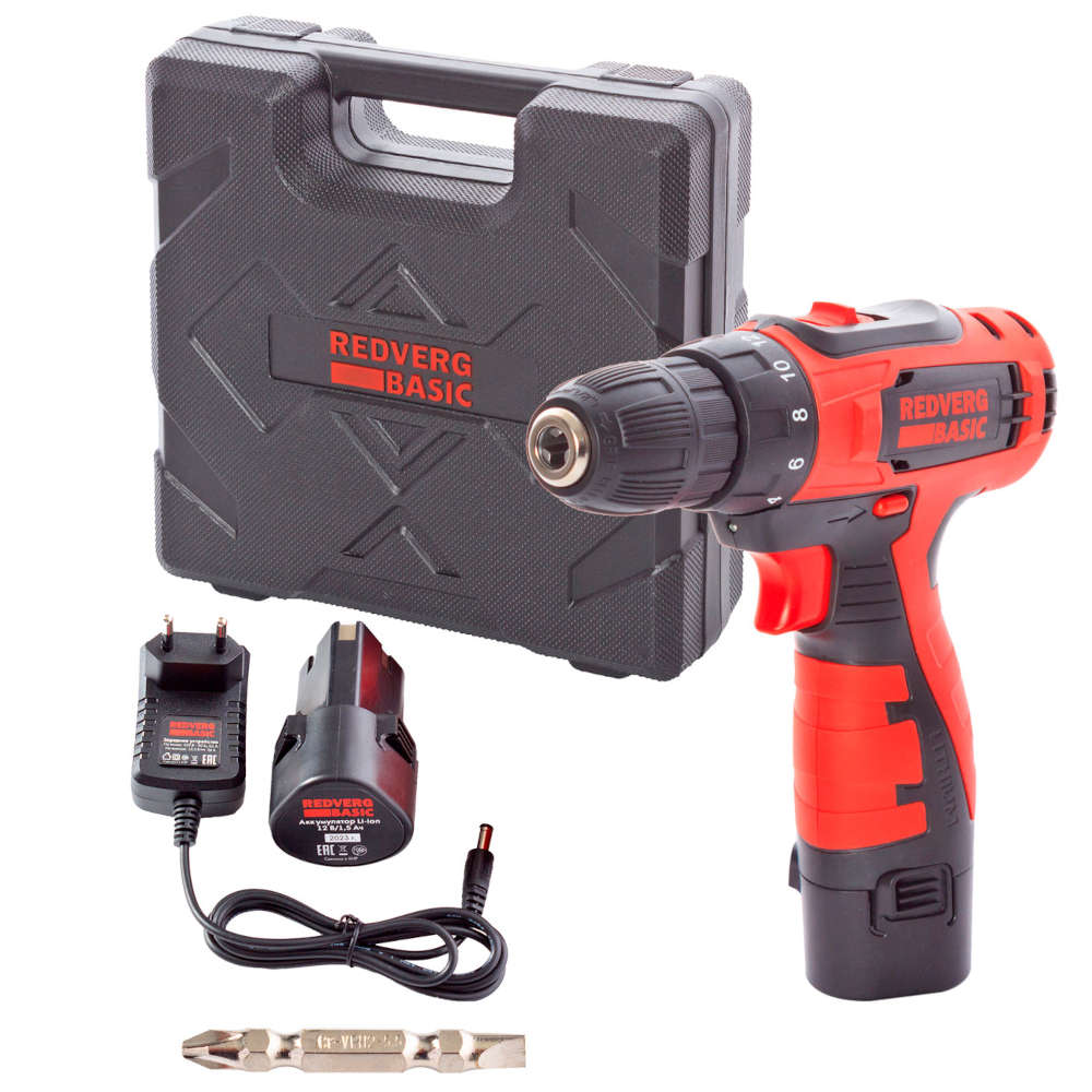 Шуруповерт аккумуляторный REDVERG Базовый/Basic SD12LE/2-2