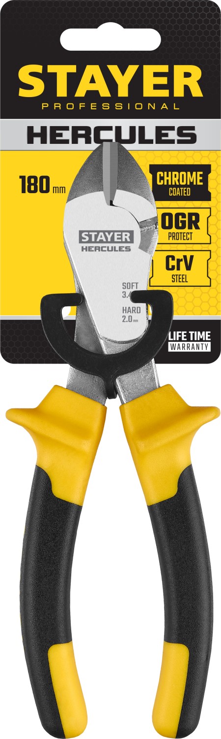STAYER Hercules, 180 мм, усиленные бокорезы, Professional (2203-6-18)