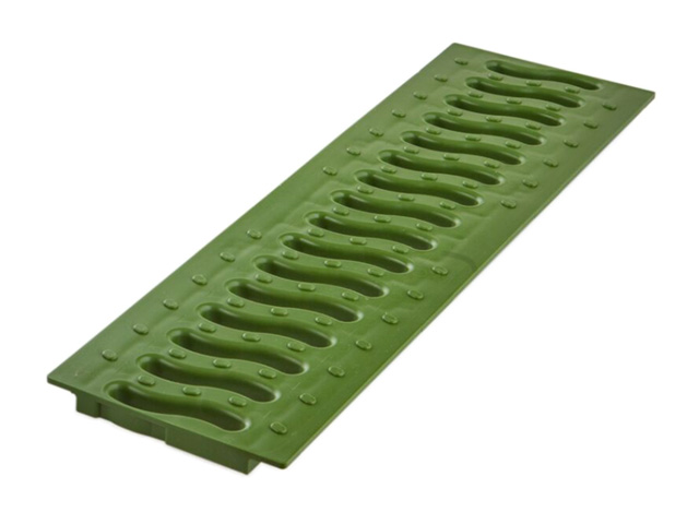 Решетка 100 пластиковая Волна (зеленый папоротник), Ecoteck, РБ (ДИ 01967000) (ecoteck)