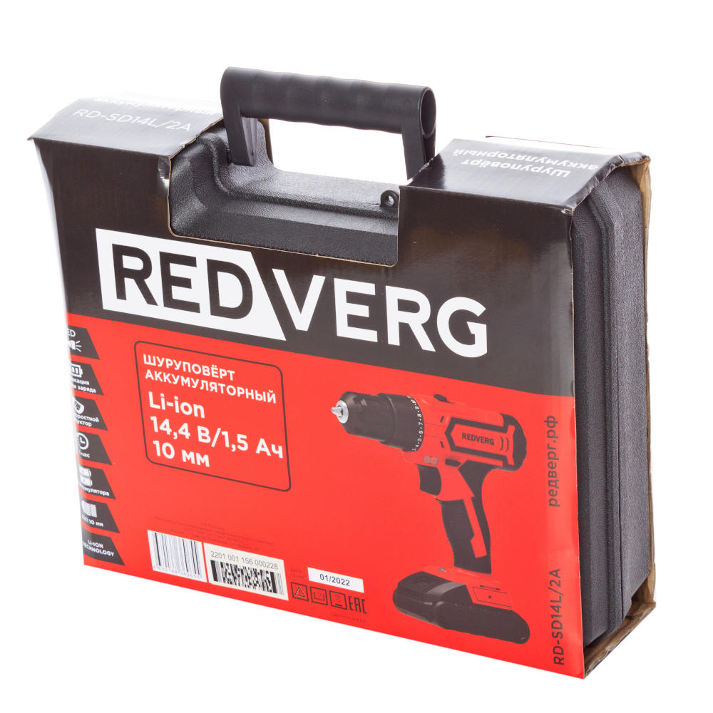 Шуруповерт аккумуляторный REDVERG RD-SD14L/2A