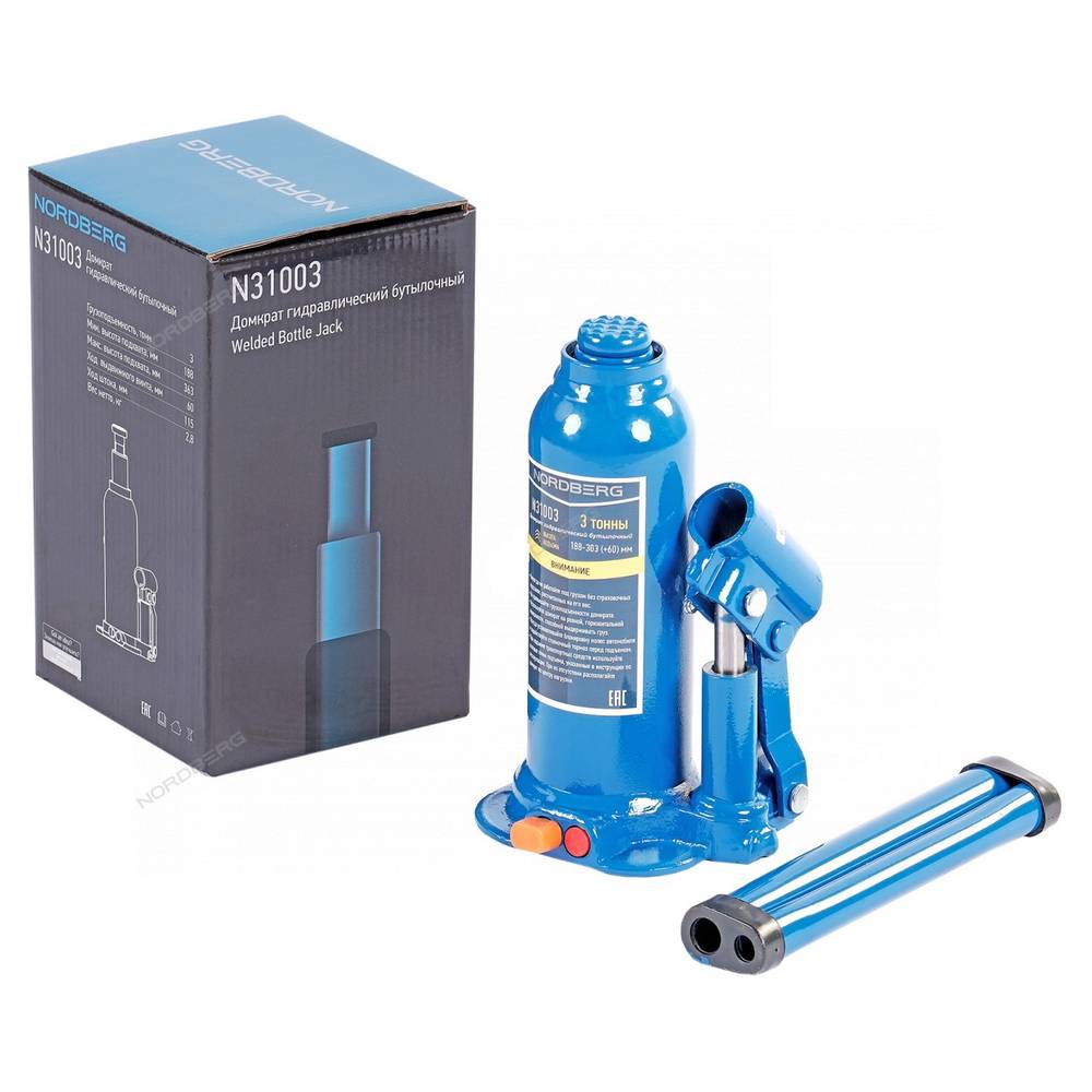 Домкрат бутылочный NORDBERG N31003 3 т