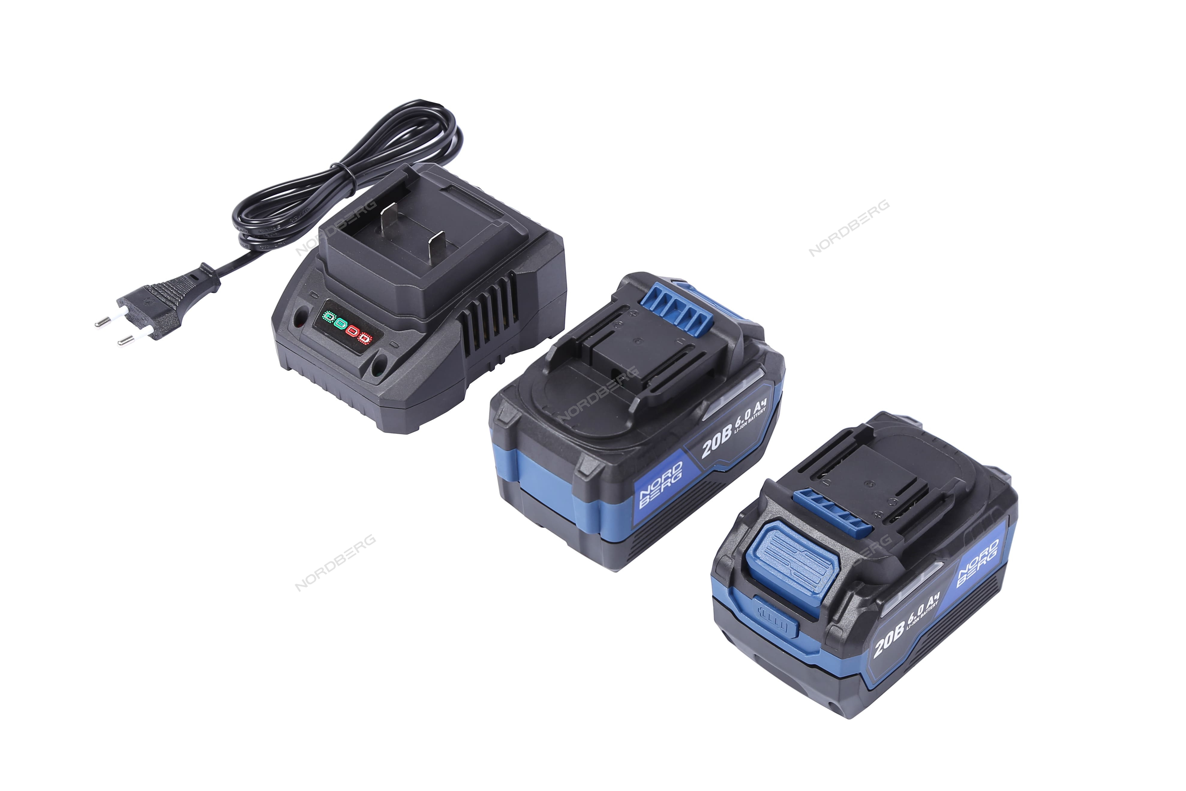 Гайковерт аккумуляторный, 1/2", 20 В, 1700 Нм, 2 аккумулятора 6 A и зарядное устройство, в кейсе NORDBERG NE812K