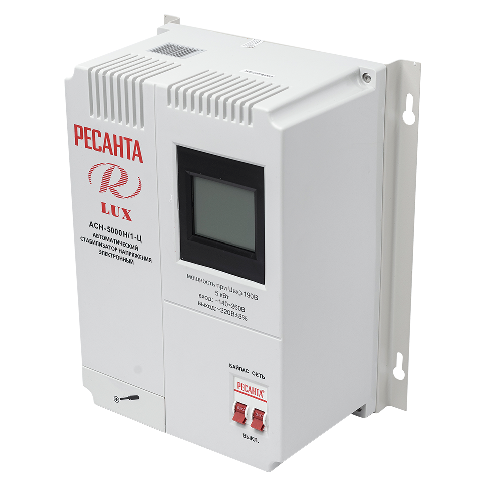 Стабилизатор напряжения серии LUX Ресанта АСН-5000Н/1-Ц
