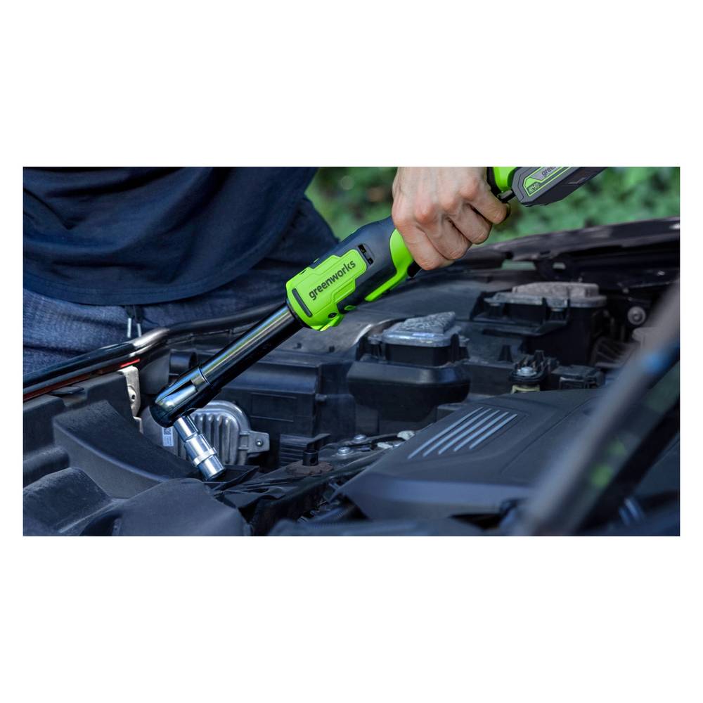 Гайковерт-трещотка Greenworks GD24RWX удлиненная (без АКБ и ЗУ)