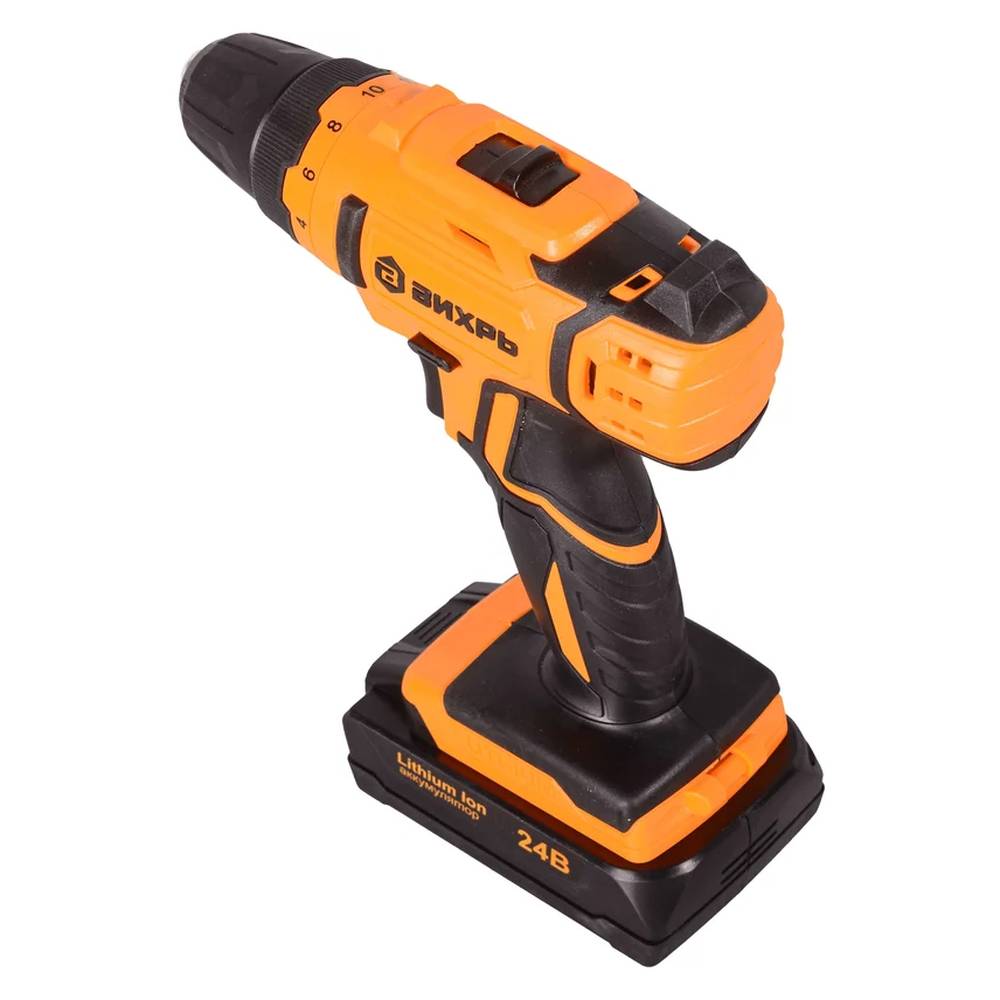 Шуруповерт аккумуляторный Вихрь ДА-24Л-2к (2,0 А/ч)