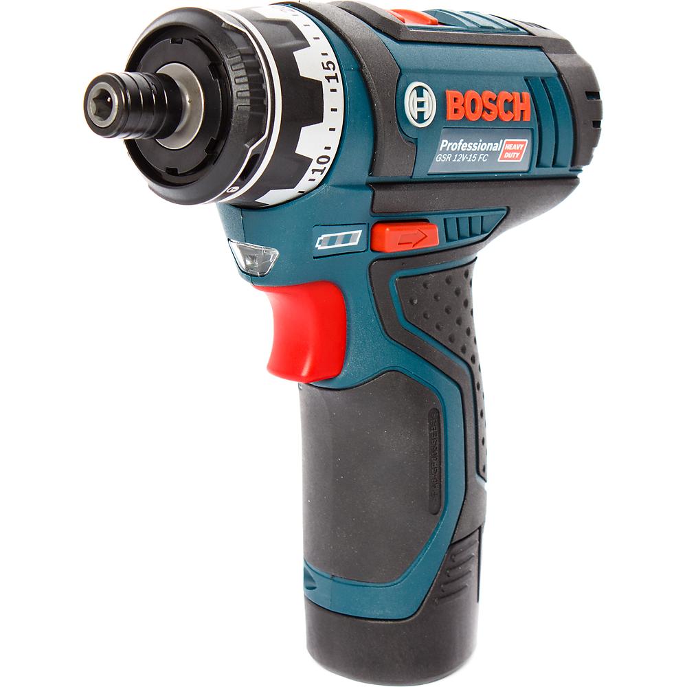 Шуруповерт аккумуляторный Bosch GSR 12V-15 FC 4насадки,АКБ,ЗУ