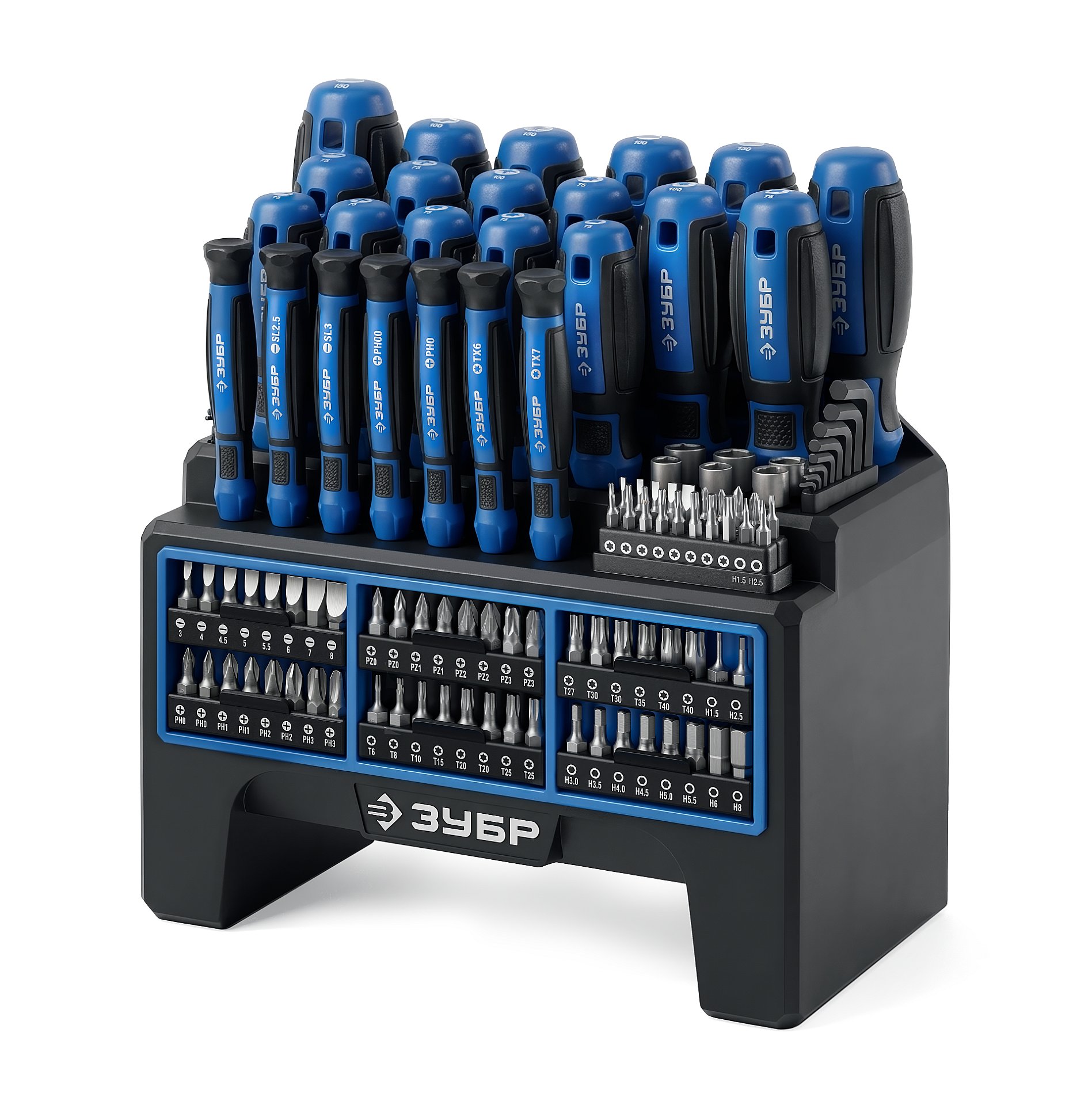 ЗУБР Профессионал 114 предм. набор отверток с битами (25244)