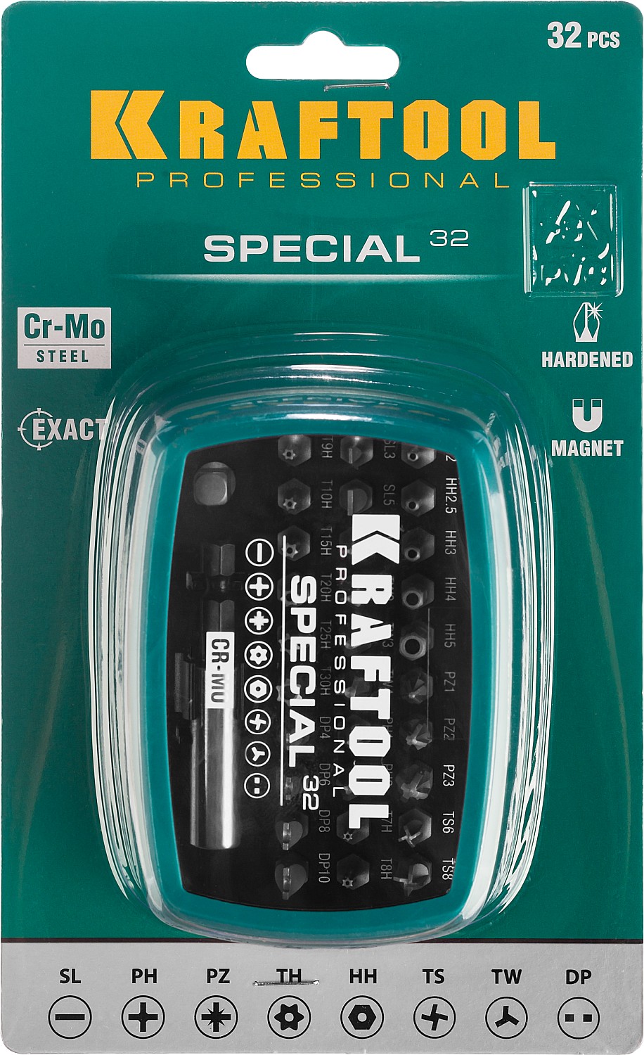 KRAFTOOL Special-32, с адаптером 32 шт, набор специальных бит (2610-H32)