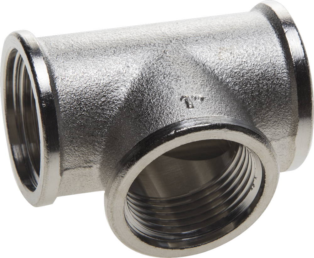 GENERAL FITTINGS внутренняя резьба 1″, никель, тройник (51052-1)