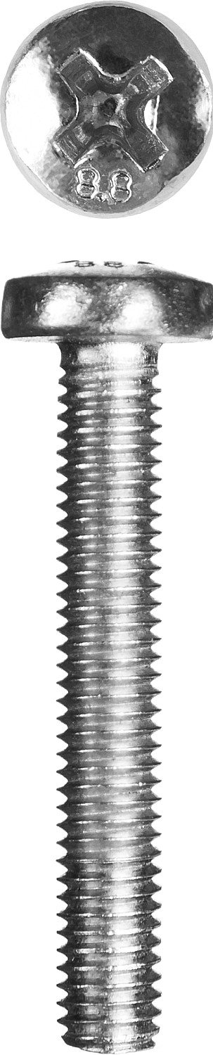 ЗУБР DIN 7985, кл. пр. 8.8, M6 х 10 мм, цинк, 12 шт, винт с полусферической головкой (4-303156-06-010)