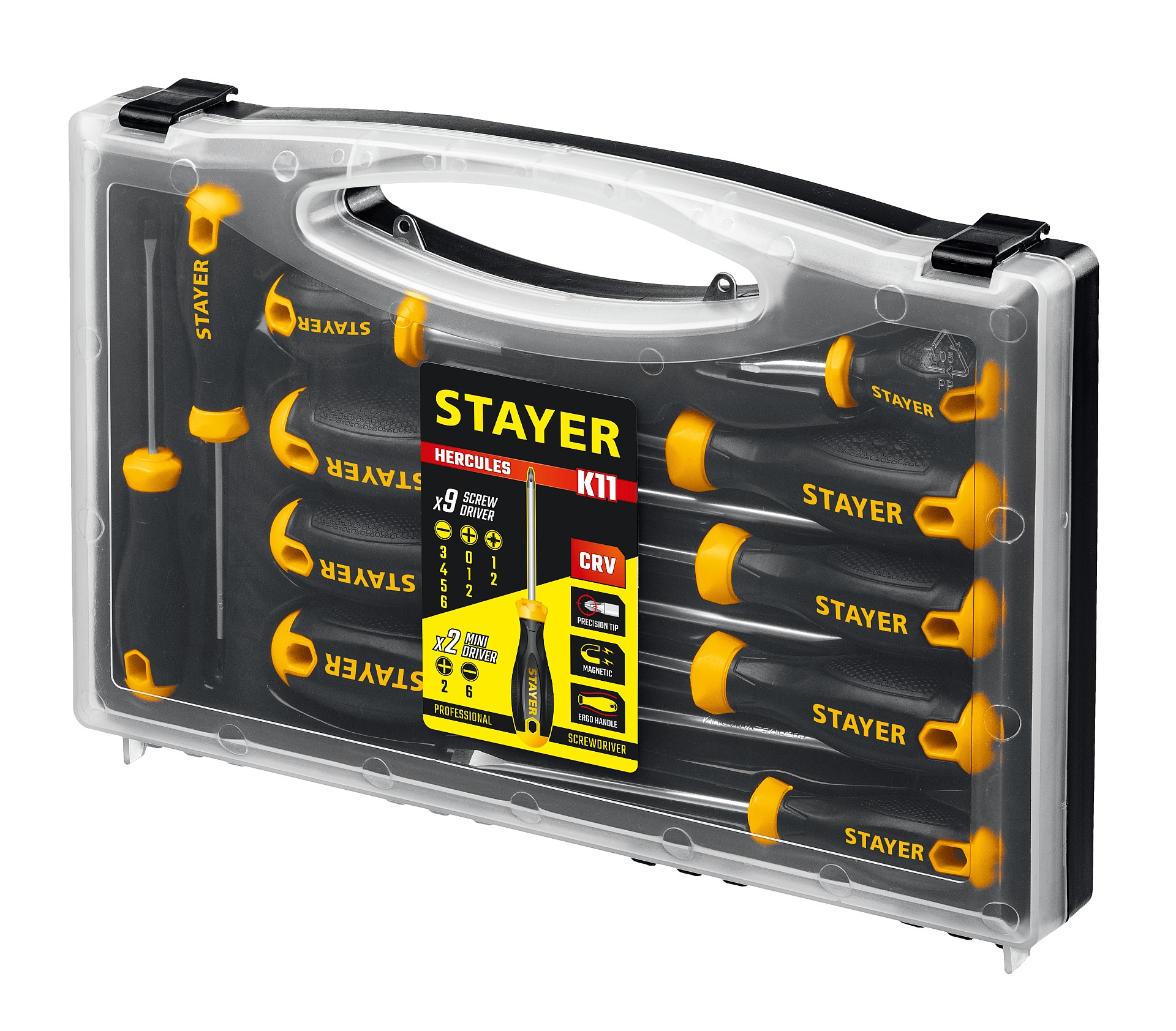 STAYER Hercules-K11 набор отверток 11 шт