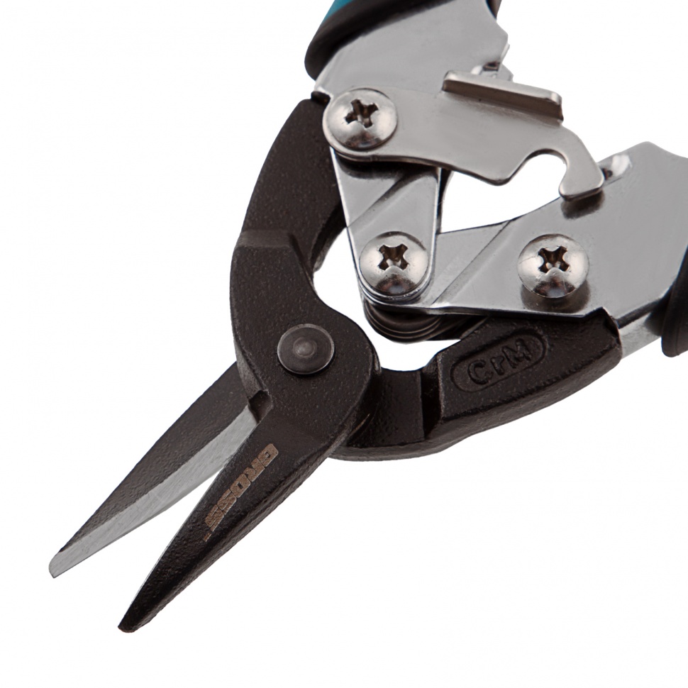 Ножницы по металлу"PIRANHA",190мм,прямой рез,сталь-СrM,двухкомпонентные рукоятки// Gross