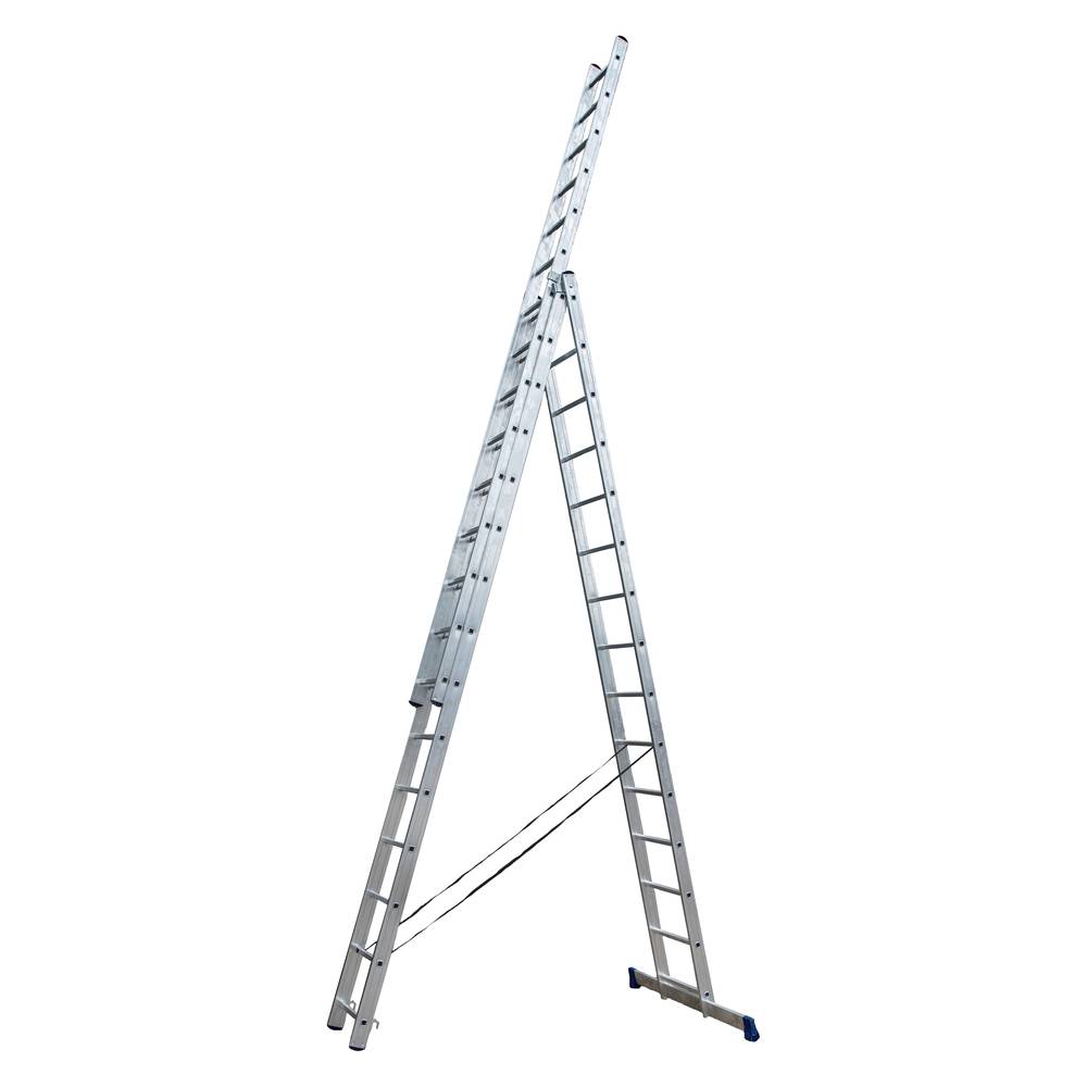 Лестница трехсекционная универсальная усиленная STAIRS 15 ступеней ALP315