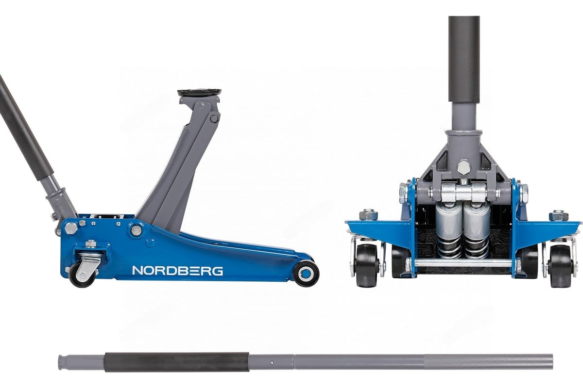 Домкрат подкатной 2,5 т с резиновой насадкой NORDBERG N32025E