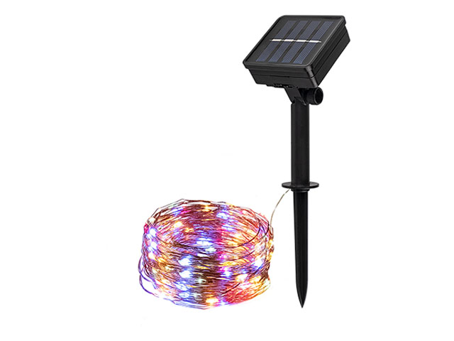 Светильник садовый на солнечной батарее SLR-G03-100M ФАZА (нить, мультицв., 100 LED) (5033467)