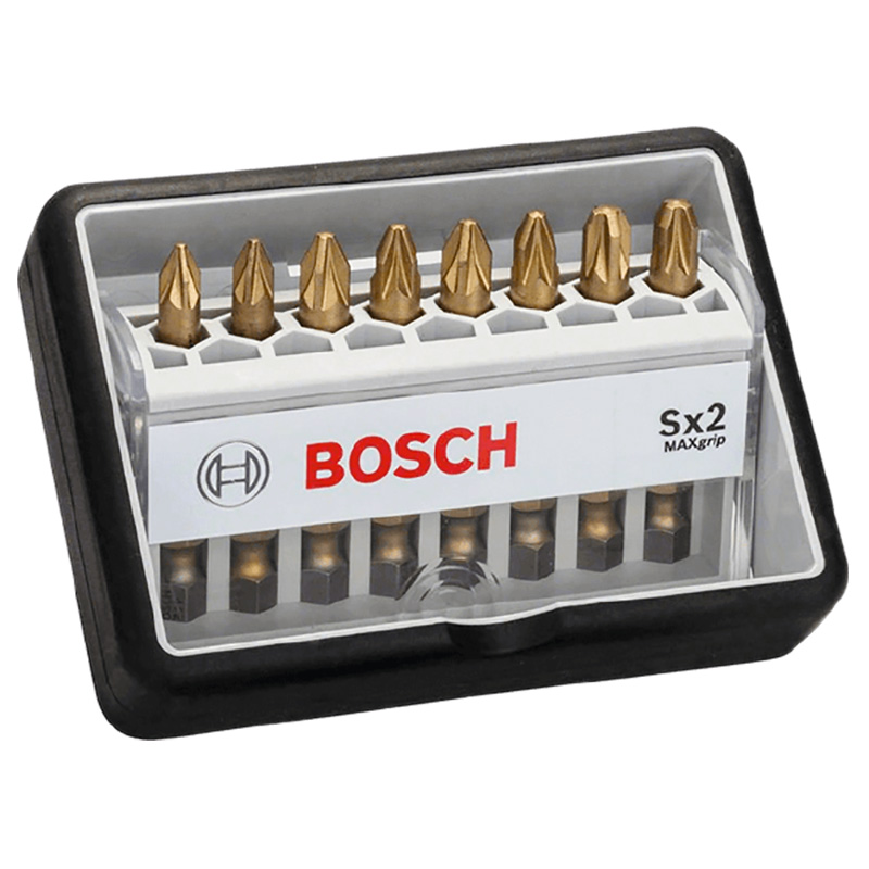 Набор бит Bosch 8шт TIN PZ1/PZ2/PZ3 49мм Robust Line (571)