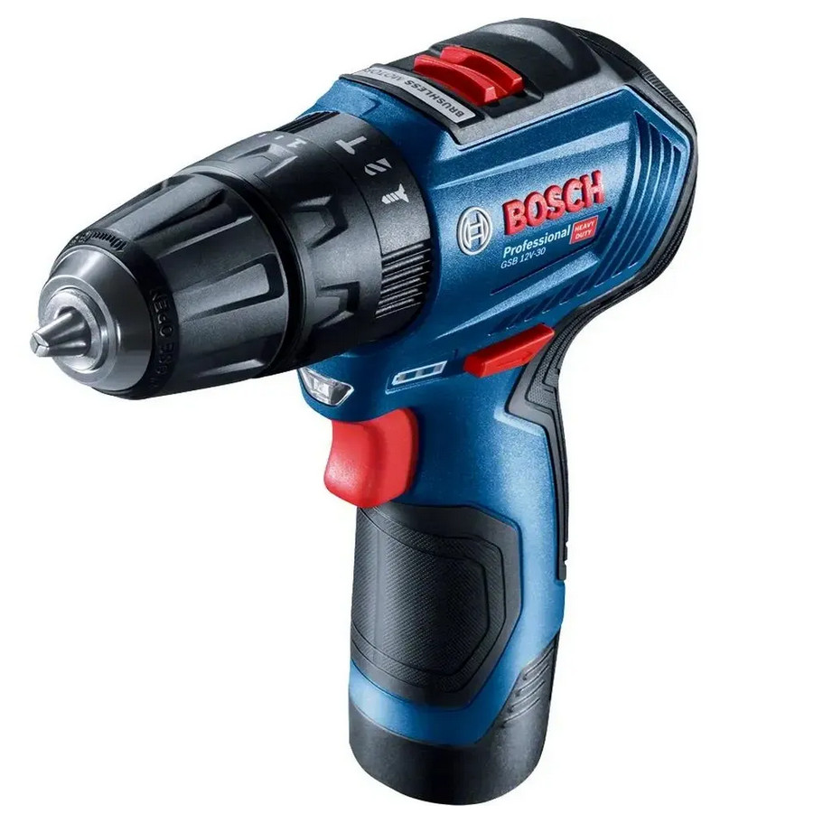 Шуруповерт аккумуляторный ударный Bosch GSB 12V-30 (2акк,ЗУ,кейс)