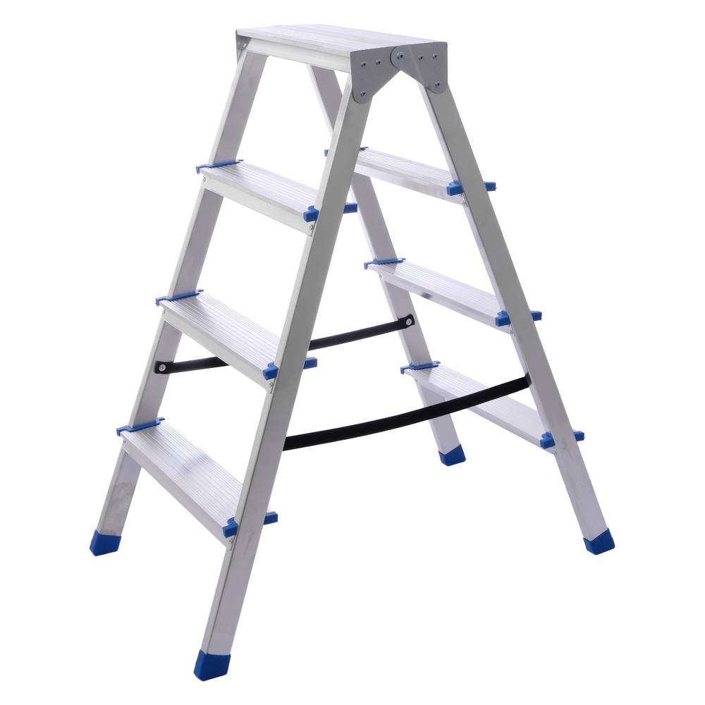 Стремянка алюминиевая двухсторонняя 4 ступени AS204