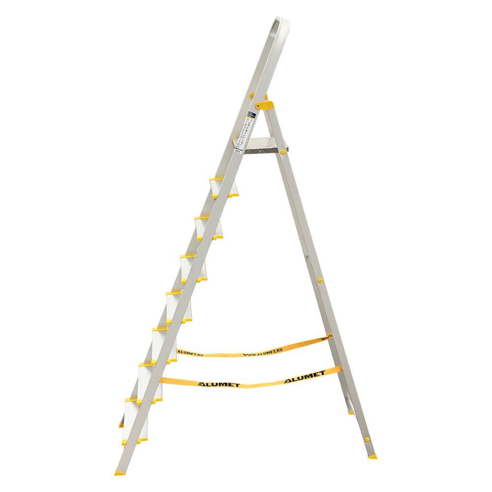 Стремянка Алюмет алюминиевая профессиональная 8 ступеней