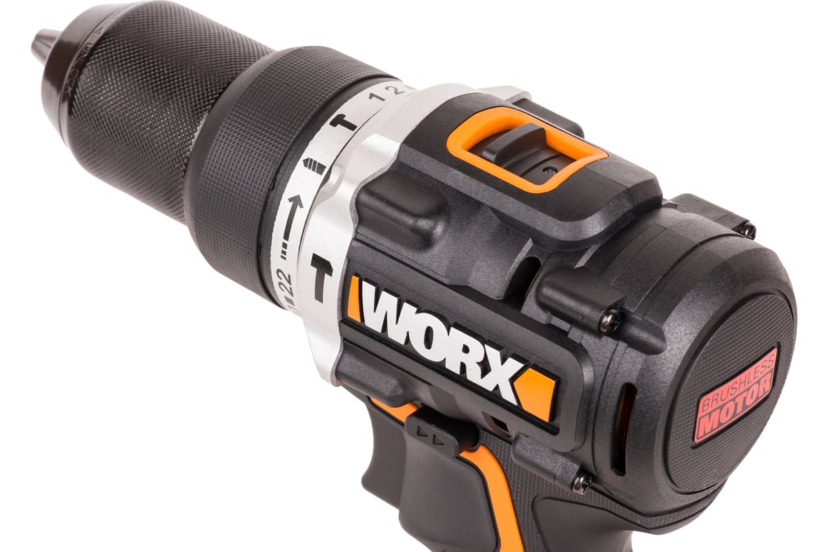 Дрель-шуруповерт ударная аккумуляторная WORX WX352, 60Нм, 20В, бесщеточная, 2Ач x2, ЗУ 2А, кейс