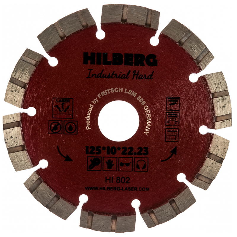 Диск алмазный Hilberg 125*22.23 Industrial Hard HI802