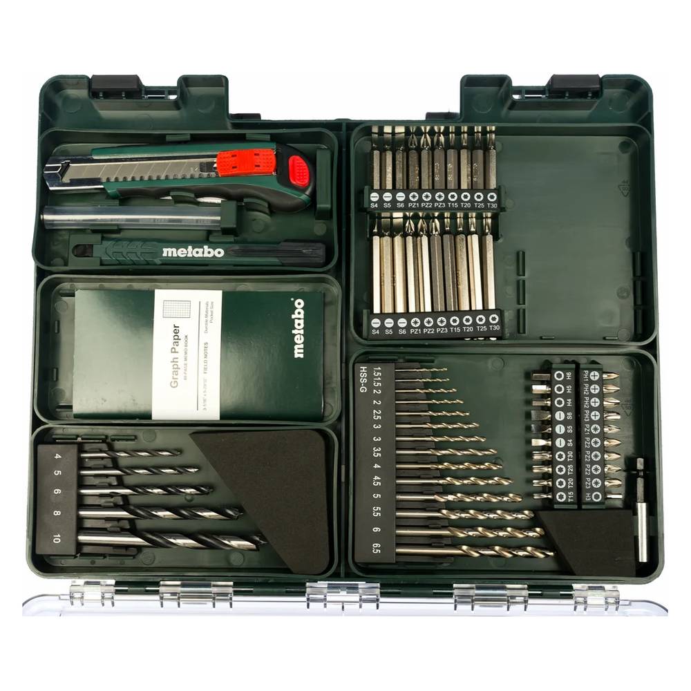 Шуруповерт аккумуляторный Metabo PowerMaxx BS Basic Set+набор бит