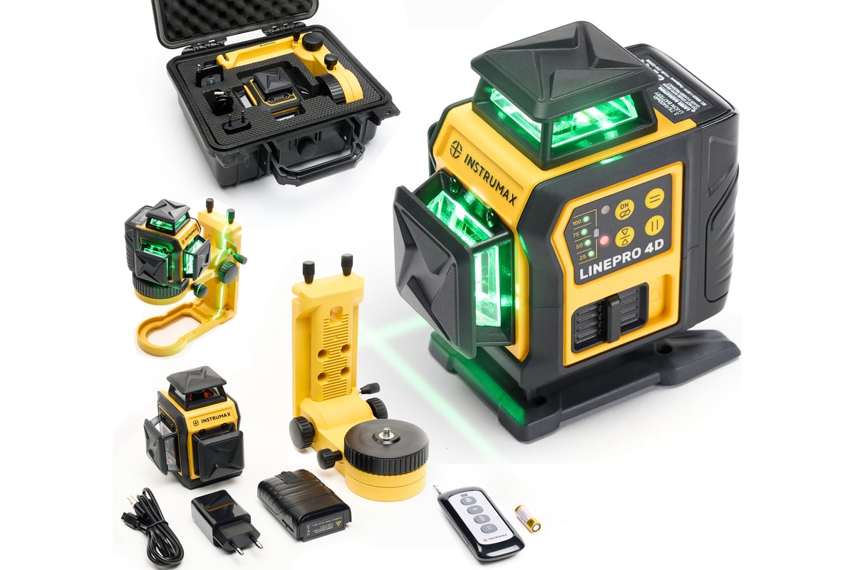 Уровень лазерный INSTRUMAX LINEPRO 4D Professional SET